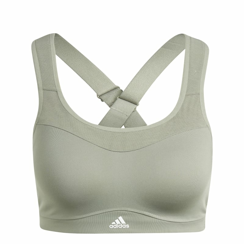 adidas Training TLRD impact high-support sports bra in white