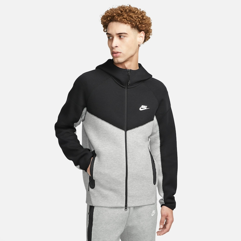 Buy Nike Sportswear Tech Fleece Full-Zip Hoodie Grey in Kuwait