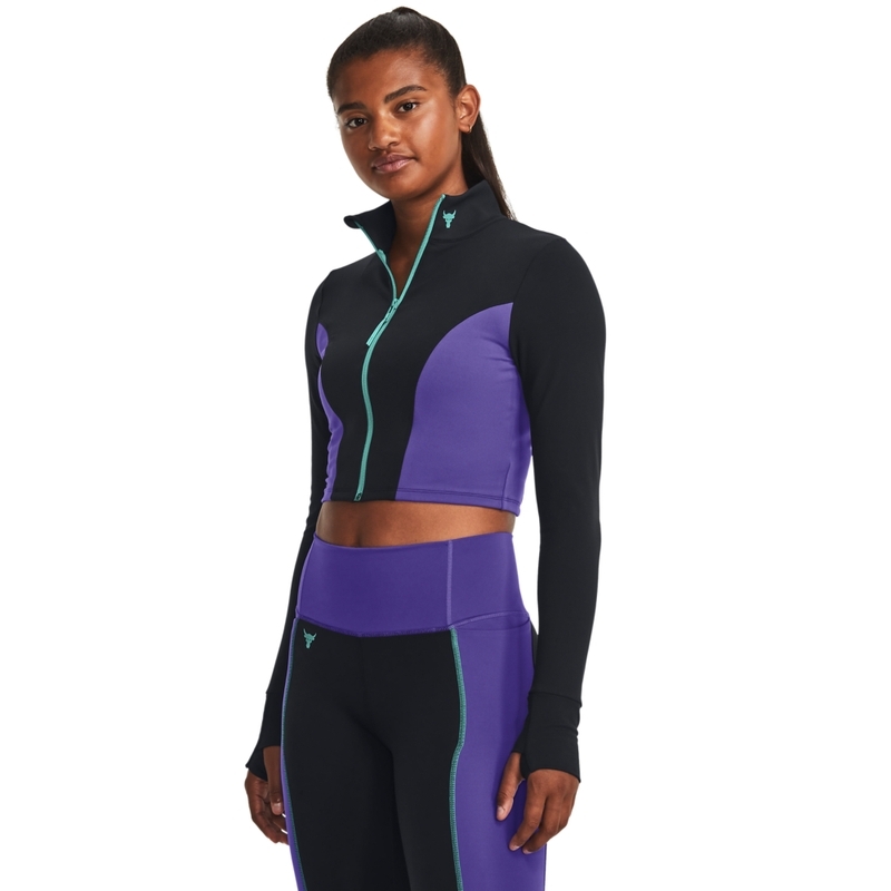 Under Armour Women's Project Rock Letsgo Crop Fz Long Sleeve