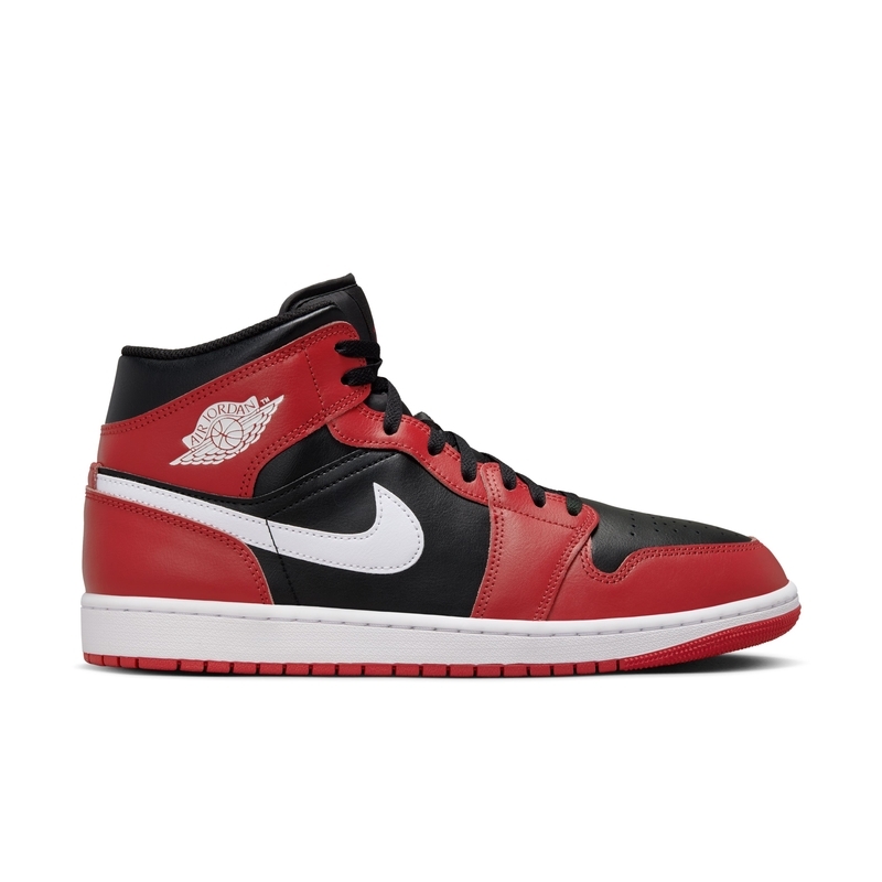 Jordan 1 mid gym red/black/white men's shoe best sale