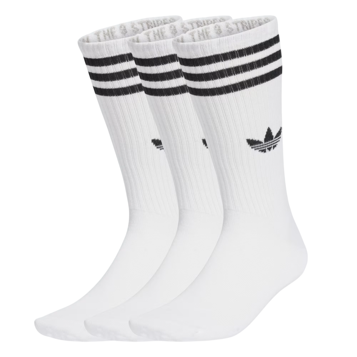 ADIDAS 3-STRIPES HIGH CREW SOCKS (3 PAIRS)