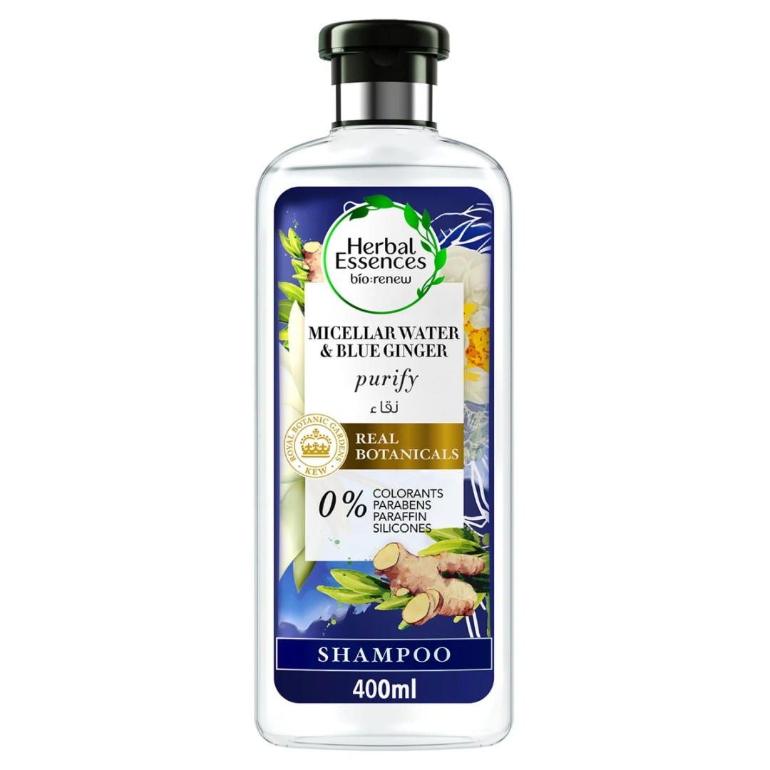 Herbal Essences Bio Renew Purify Micellar Water & Blue Ginger Shampoo 400 ml