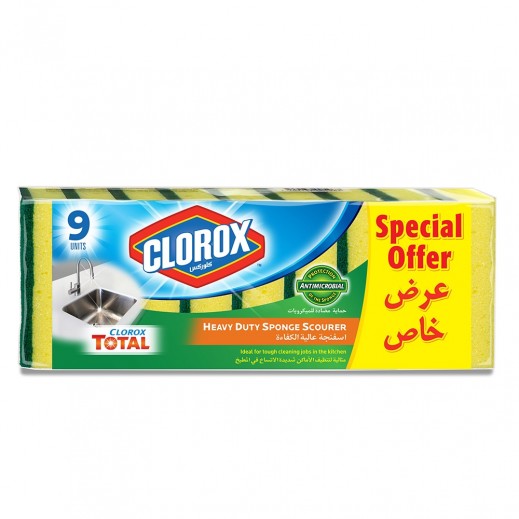 Clorox Heavy Duty Sponge Scourer 9 Piece