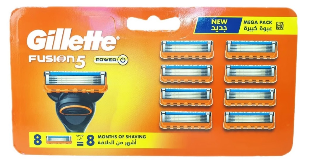 Gillette Fusion 5 Power Men's Razor Blade Refills 8 Pieces