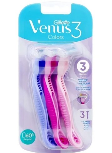 Gillette Venus Simply 3 Plus Disposable Razors for Women 3 Pieces