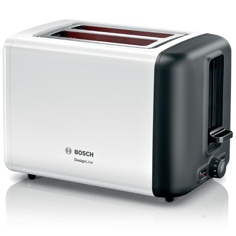 BOSCH TAT3P421GB Compact Toaster DesignLine 970W, White