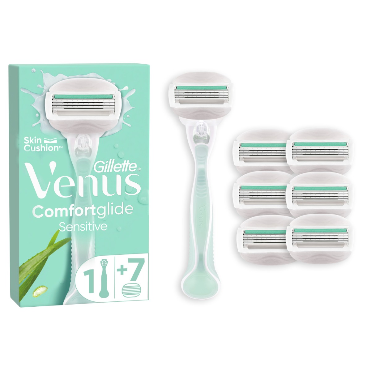 Gillette Venus Deluxe Smooth Sensitive Razor + 7