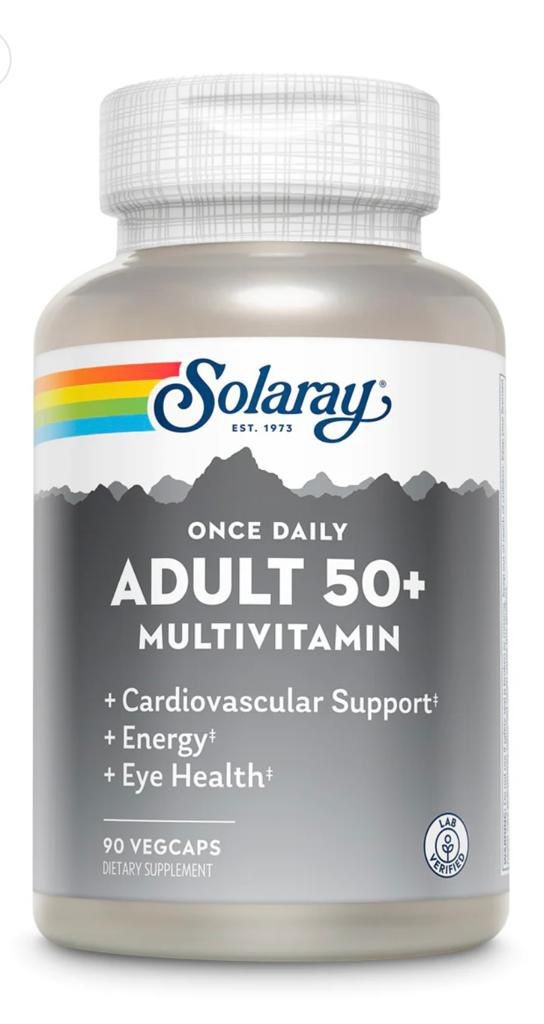 Solaray Once Daily Adult 50+ Multivitamins 90 Capsules