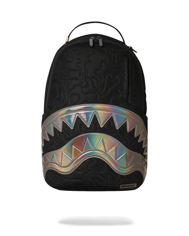 Sprayground Black Quilted Irridescent Dlxs Backpack Online The Athletes Foot