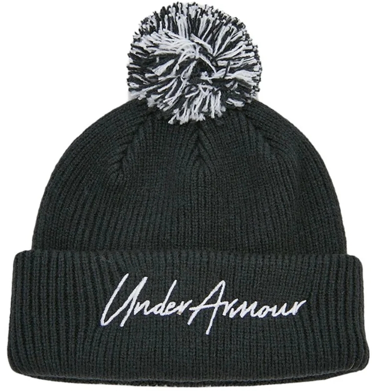 Under Armour Men's Halftime Pom Beanie - Black, Osfm