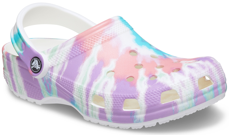 Tie dye crocs cheap sale