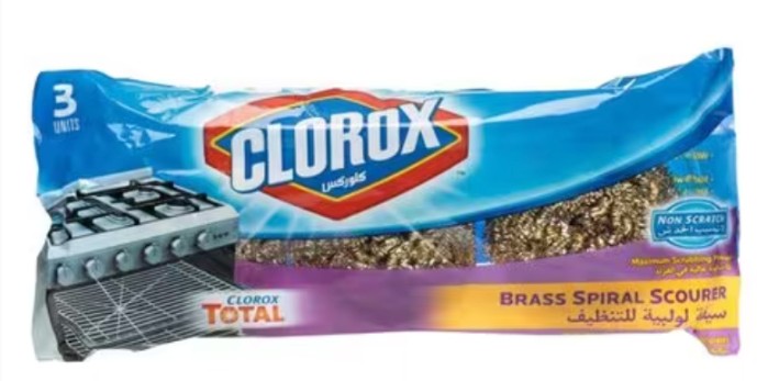 Clorox Brass Spiral Scourer - 3 Pieces
