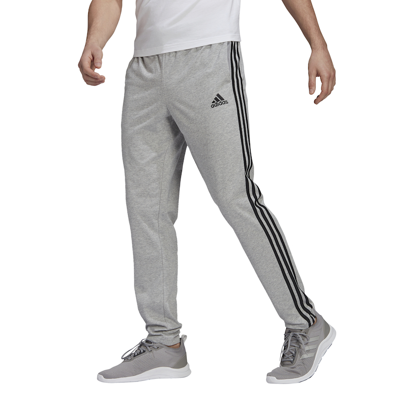 Buy Adidas Essentials Single Jersey Tapered Open Hem 3-Stripes Men's ...