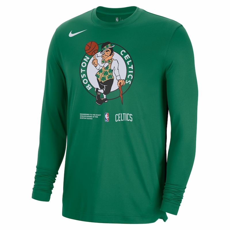 Nike NBA Boston Celtics Crest Logo Long Sleeve Green Dri-Fit T