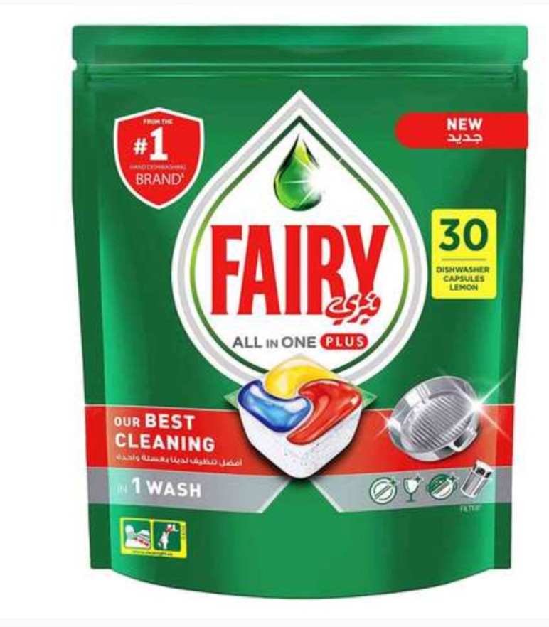 Fairy All In One Plus Dishwasher Tablets 30 Pieces