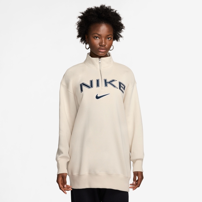 Nike Sportswear Phoenix Fleece Women S Over Oversized Logo Quarter Zip Top Online The Athletes Foot