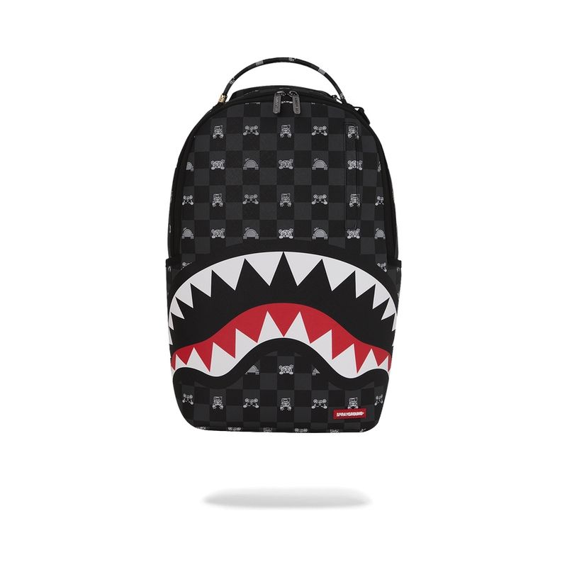 Sprayground Gray Peeking Character Check Dlxsv Backpack