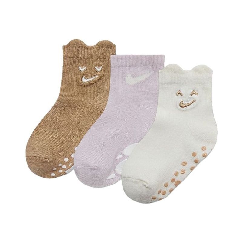 Nike Cozy Comfort Ribbed Gripper Kid's Socks 3-Pack