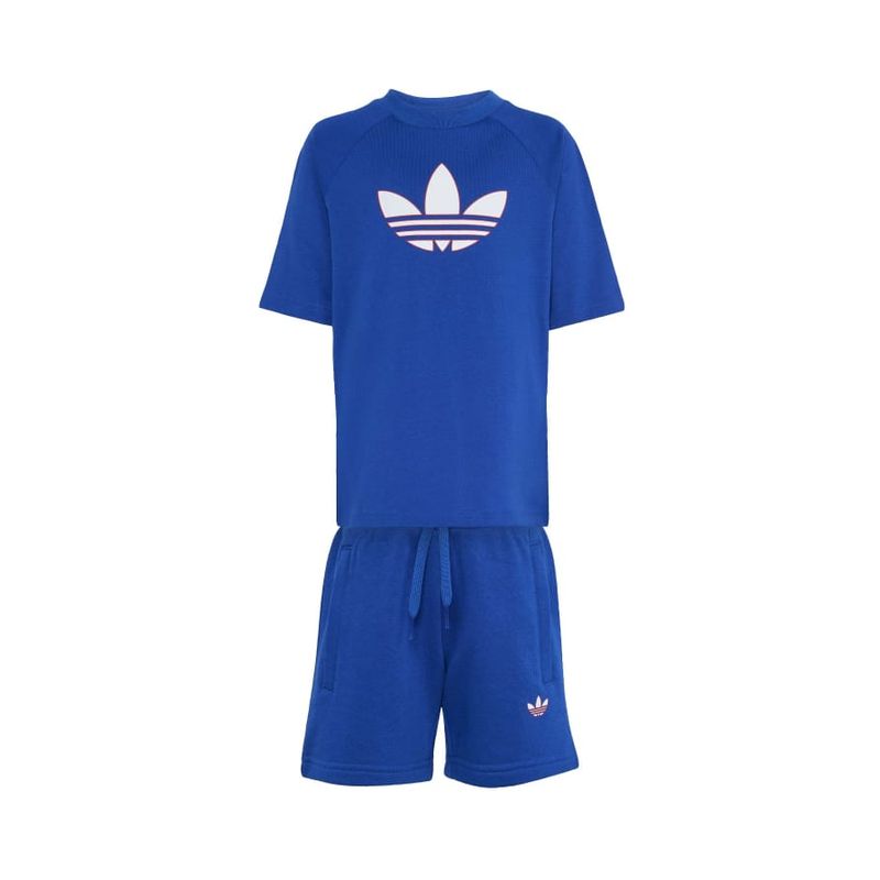 طقم TREFOIL LOOSE SHORT TEE من Adidas – للأطفال للجنسين