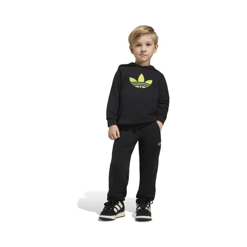 طقم هودي Graphic Trefoil Loose من Adidas – للجنسين، للأطفال