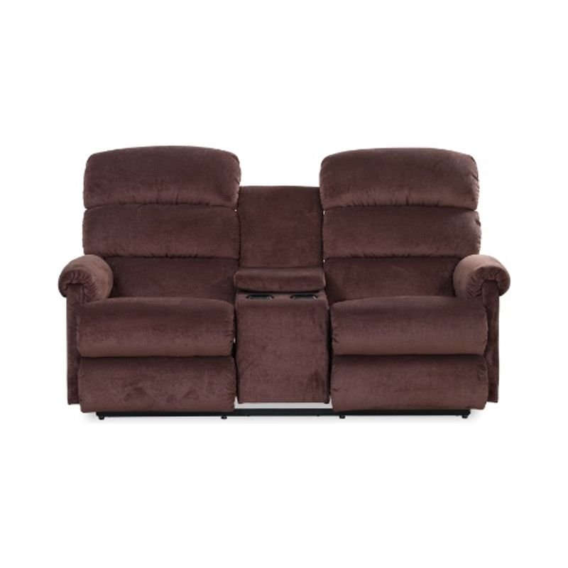 Rialto Power Full Reclining Loveseat w/ Console - Brown
