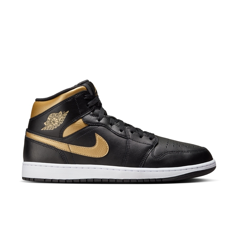 Air Jordan 1 Mid Black Metallic Gold Men S Shoes Online The Athletes Foot