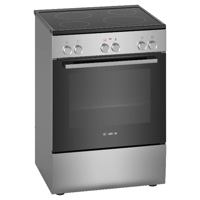 Bosch Series 2 4 Burners Electric Cooker, 60x60cm, HKL060070M - Stainless Steel