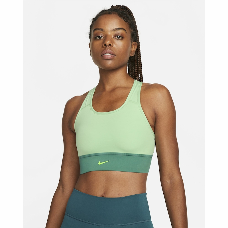 Nike Swoosh Women's Medium-Support 1-Piece Padded Longline Sports