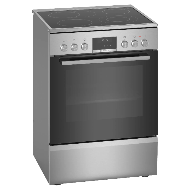 Bosch Serie 6 4 Burners Electric Cooker, 60x60cm, HKS59A20M - Stainless Steel