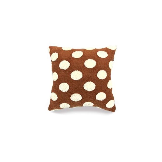 Dotted-I Cushion cover with insert - Brown - 45 x 45cm
