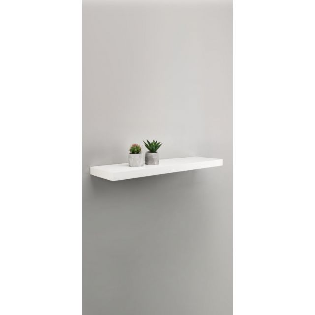 Floating Shelf Abild 120x 24 cm White Color Wooden Rackes