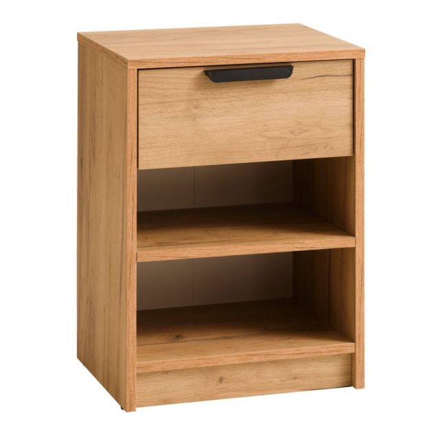 Buy Bedside table LINTRUP 1 drawer oak Online From JYSK Kuwait