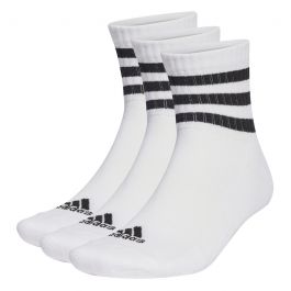 Buy Adidas 3-Stripes Cushioned Sportswear Mid-Cut Socks 3 Pairs Online ...