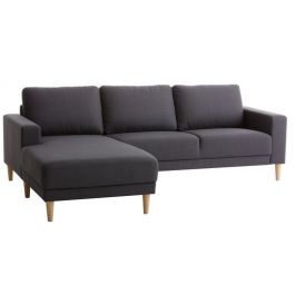 Sofa Egense Chaise Longue Dark Grey Color Living Couch