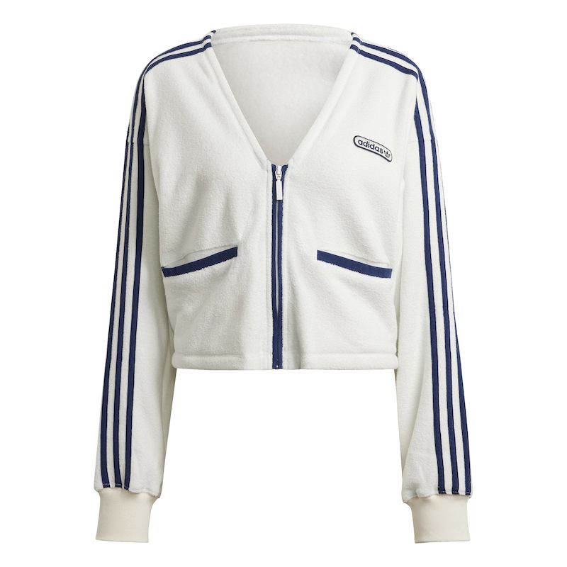 Buy ADIDAS WOMEN S CROP TOWEL TERRY CARDIGAN For Women Online in Kuwait SNKR