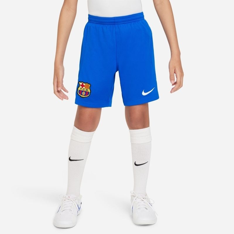 Buy FC Barcelona 2022 23 Stadium Away Kid s Nike Dri FIT Football Shorts Online in Kuwait Intersport