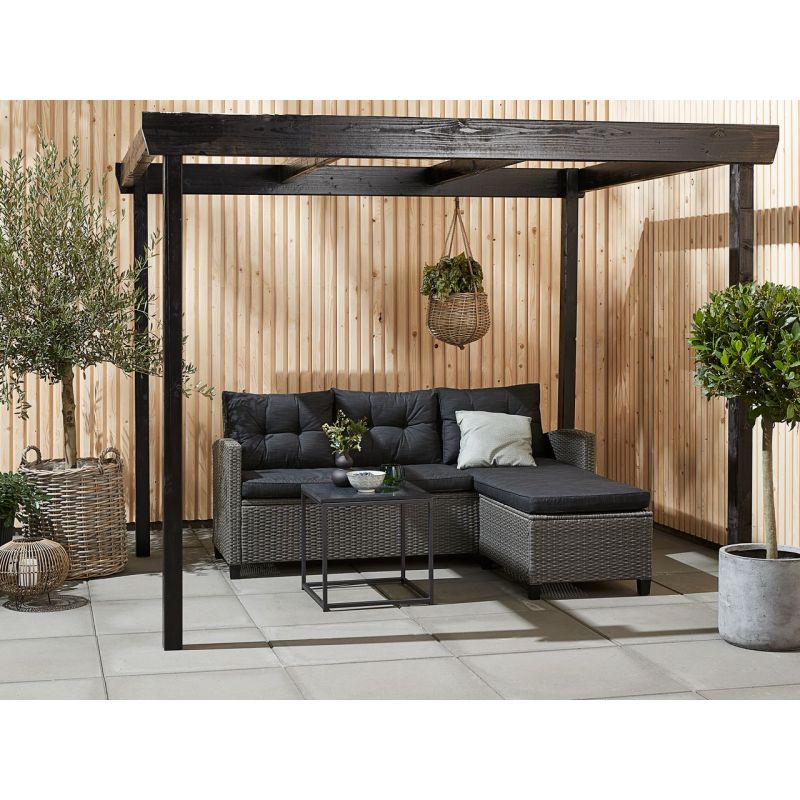 Lounge sofa MORA w/chaise 3 pers. grey