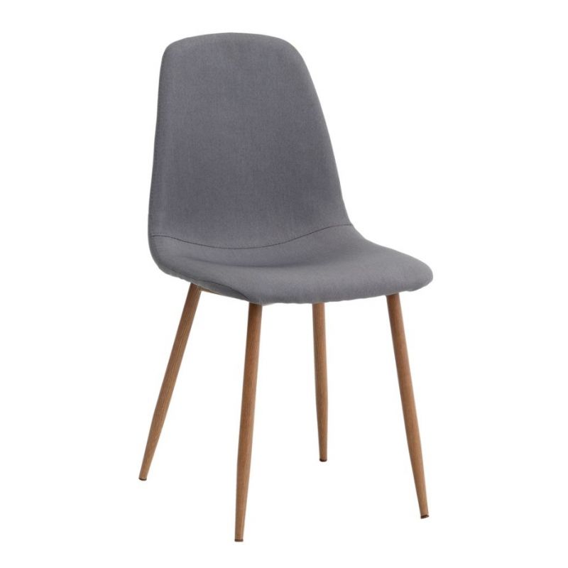 Buy Dining chair JONSTRUP grey fabric oak color Online From JYSK Kuwait