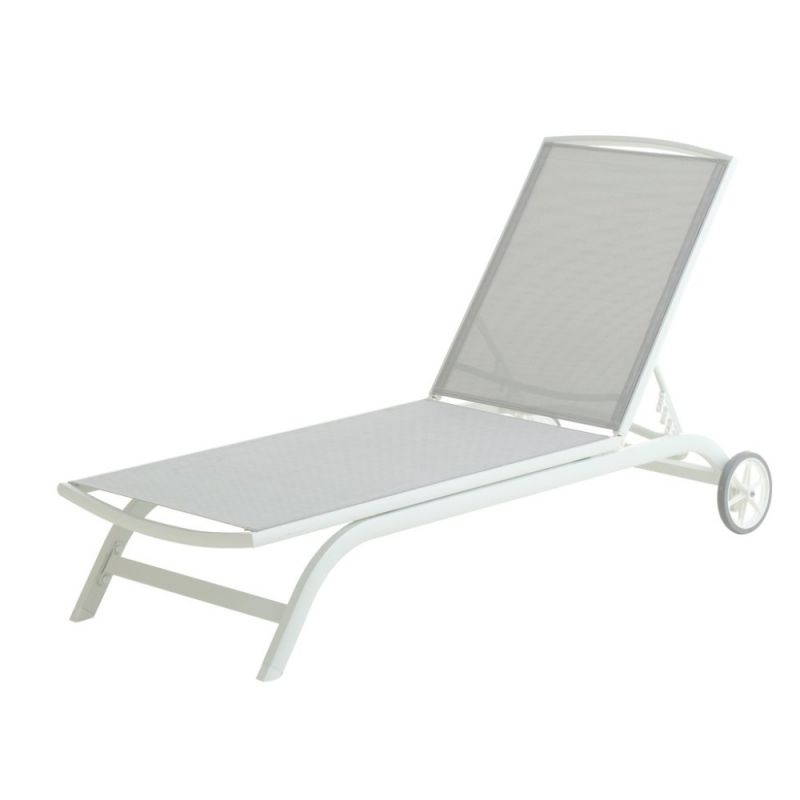 Buy Sun lounger HANSTHOLM W63xL200 white Online From JYSK Kuwait