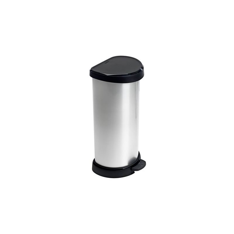 Pedal Bin Ulrik 40Litre Plastic/Silver Dustbin
