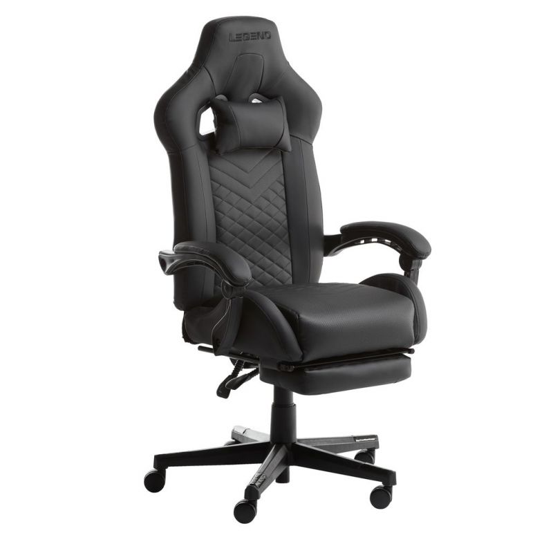 Buy Gaming chair HALLUM with footrest black Online From JYSK Kuwait