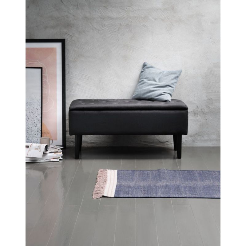 Buy Bench BADSTED w storage velvet black Online From JYSK Kuwait