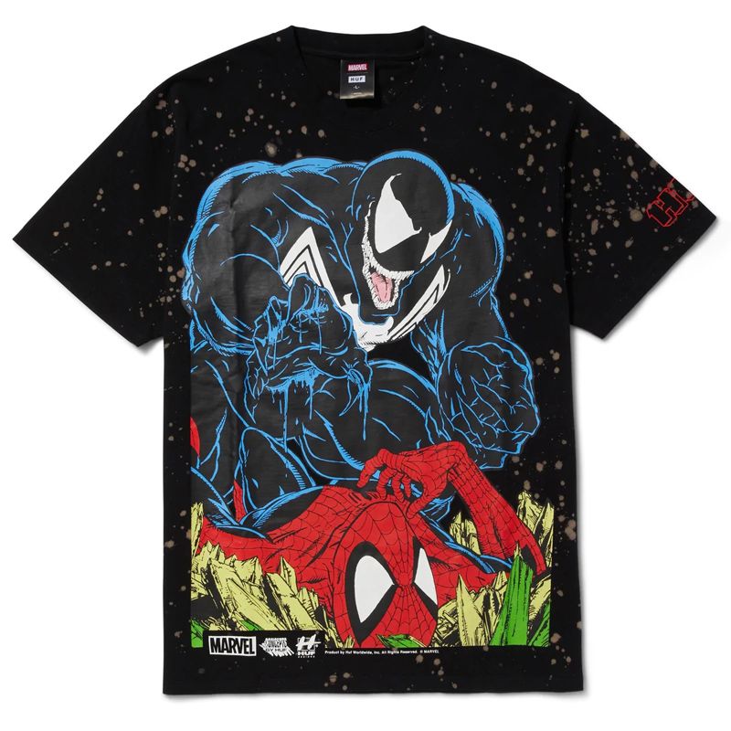 Buy HUF X SPIDERMAN MEN'S VENOM IS BACK SHORT SLEEVED TSHIRT