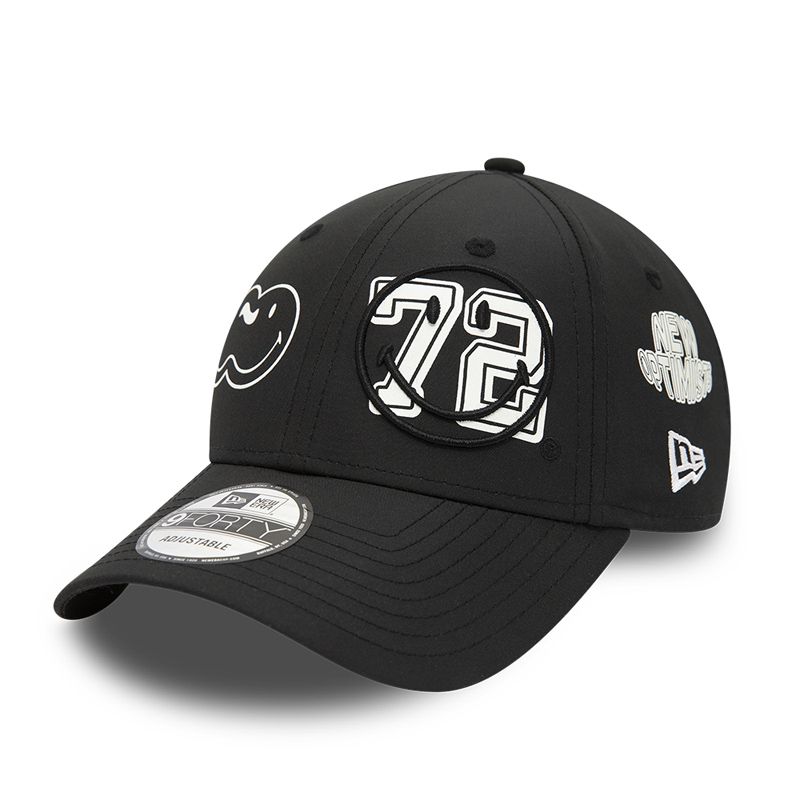 Buy NEW ERA SMILEY LIFE BLACK 9FORTY ADJUSTABLE CAP For Men