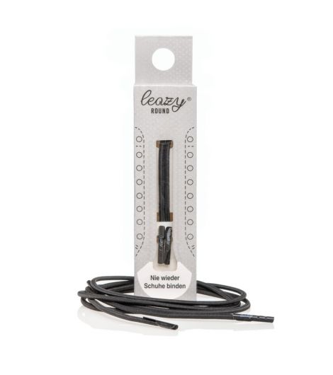 Leazy Round Shoelaces -Black