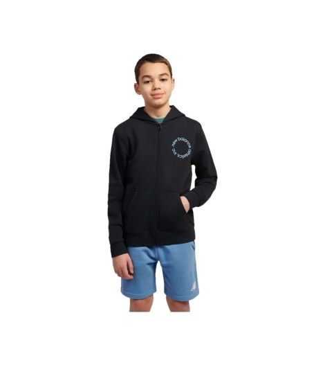 هودي بسحاب كامل وشعار دائري من New Balance – للأطفال