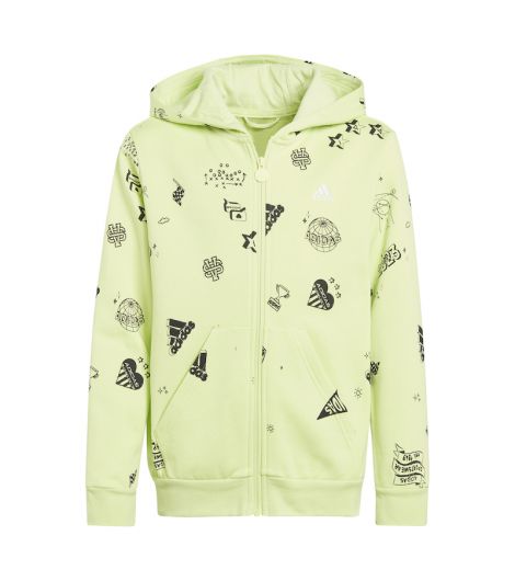 Adidas Kid's Brand Love Allover Print Full-Zip Hoodie