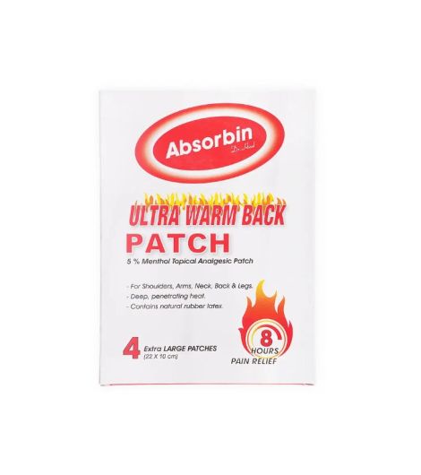 Absorbin Ultra Warm Patch 4'S