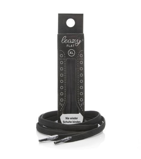 Leazy Flat Shoelaces -Black