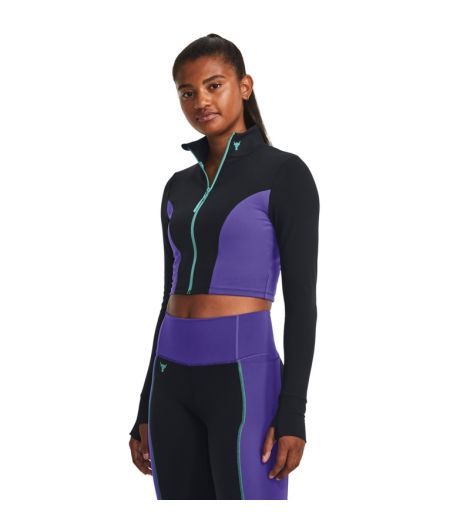 Under Armour Women's Project Rock Letsgo Crop Fz Long Sleeve